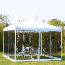 10x10ft Patio im Freien knallen oben Party-Zelt-Überdachungs-Gazebo mit Mesh-Weiß